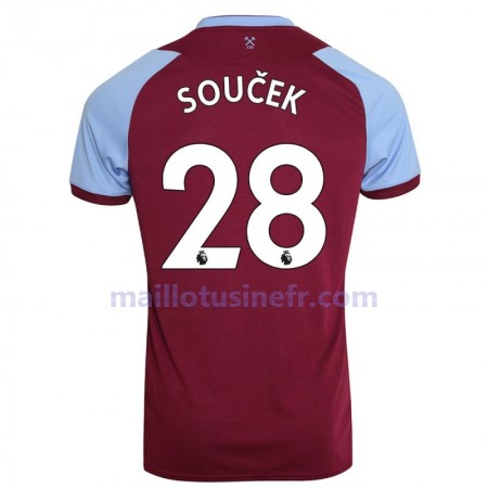 Maillot de Foot West Ham United Tomas Soucek 28 Domicile 2020-21